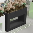 thumbnail image 5 of WAASOSCON Tall and Long Metal Planter Long Rectangular Flower Box Planter Metal Texture Outside Flower Box for Commercial Streets Decks Gardens Courtyards Balconies and Front Porches great, 5 of 7