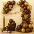 thumbnail image 5 of PMU 11 Inch Round Brown Latex Balloon Pkg/12, 5 of 6