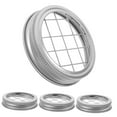 thumbnail image 7 of Pretyzoom 4-Pack Wide Mouth Jar Lids with Stainless Steel Flower Frog Insert for Bathroom and Home Use, 7 of 7