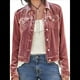 thumbnail image 1 of Chaqueta de Terciopelo de Larga de Color Liso para Mujer, Abrigo Corto Informal con Hebilla y Bolsillos. Rosa L, 1 of 5