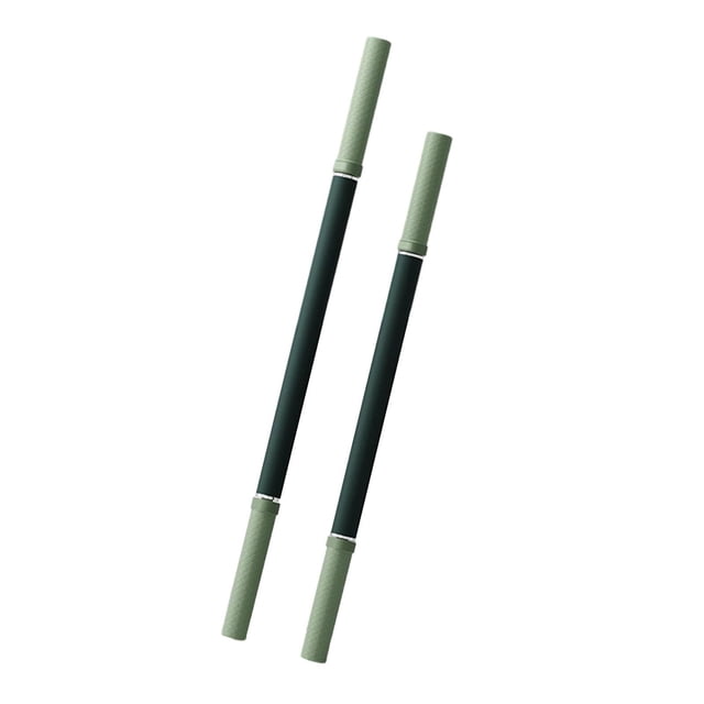 amagogo 2 Pieces Massage Roller Stick Comfortable Multipurpose Yoga Stretching Tool Body Green