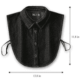 thumbnail image 2 of Helii Women's Denim False Collar Button Down Dickey Layering for Sweaters Jean Blouses Tops, 2 of 4