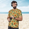thumbnail image 4 of Wukai Leaves Avocado Print Men's Short-Sleeved Mesh T-Shirt,Quick-Dry Short Sleeve Workout T-Shirt-, 4 of 8
