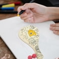 thumbnail image 3 of Unfinished DIY Chips Hand-Painted Graffiti Slices for Decoration 4Pcs, 3 of 4
