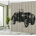 thumbnail image 5 of Ambesonne Vintage Shower Curtain, Classic Italian Car, 69"Wx84"L, Brown Black, 5 of 5