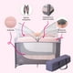 thumbnail image 2 of Cuna Corral Viajero Para Bebé Aeiou Bc001 Con Mosquitero Pink Gray, 2 of 5