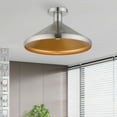 thumbnail image 3 of 40950-91 Livex Lighting Geneva - 1 Light Semi-Flush Mount In Urban Style-8.75 Inches Tall and 15.25 Inches Wide-Brushed Nickel Finish, 3 of 9