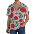 thumbnail image 2 of Disketp Men's Hawaiian Tomato Print Shirts Button Down Holiday Beach Shirts-Medium, 2 of 5