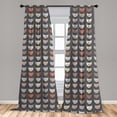 thumbnail image 5 of Ambesonne Cartoon Curtains, Doodle Cat Lover Pattern, Pair of 28"x84", Grey and Multicolor, 5 of 5