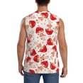 thumbnail image 4 of Haiem Men's Cute Mushroom Print Tank Tops Summer Sleeveless Cut Off Workout T-Shirts Fitness Vest Athletic Undershirts-Medium, 4 of 8