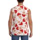 thumbnail image 4 of Fotbe Cute Mushroom Men's Camiseta sin Mangas Estampada para Hombres, Playera Casual para Gimnasio, Entrenamiento, Playa-Small, 4 of 7