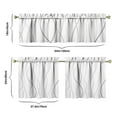 thumbnail image 6 of Grey Gradient Line Kitchen Curtains and Valances Set-3 Piece Kitchen Curtains Sets with Valance for Windows Rod Pocket Machine Washable Kitchen Decor(54"x18"+2x27.5"x24"), 6 of 6