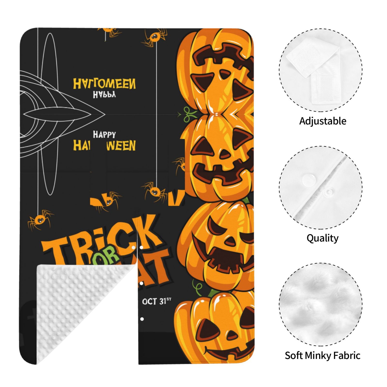 Car Seat Cover Baby - Halloween Pumpkin Trick or Treat (2) Breathable Infant Car Seat Cover for Baby Carseat, Lightweight Comfort Baby Essentials Must Haves Newborn Stuff for Girl Boy