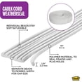 thumbnail image 2 of Replaceable Caulk Cord Weatherseal: Quick and Effective Solution for Sealing Small Gaps, Cracks, and Protecting Against Drafts and Moisture (71505) (White) (30 ft), 2 of 3