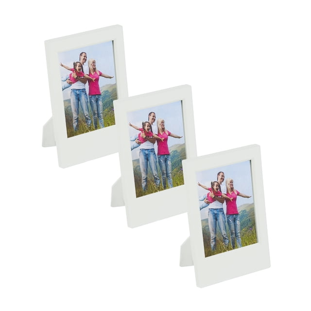 Uxcell 3Pcs Marcos de Fotos Mini 2.4 x 3.62 pulgadas Rectángulo, Gris