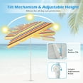 thumbnail image 6 of Costway 6.5Ft Patio Beach Sunshade Umbrella Portable Tilt  Outdoor Yellow, 6 of 10
