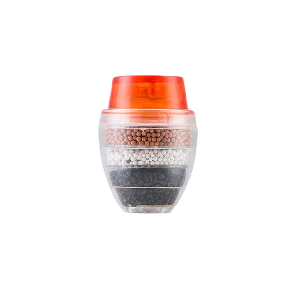Grifo de Filtro de Agua,Filtro de Purificación de Agua de Cinco Capas con Sulfito de Calcio de Zeolita de Carbono Activado,Reduce las Impurezas Mejora el Sabor 6x3cm,Purificador de Agua para Grifo Ofi