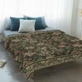 thumbnail image 4 of Sage Green Floral Blanket Soft Cozy Warm Throw Blanket for Couch, Plush Fuzzy Flannel Fleece Blankets for Sofa, Ethnic Tribe Abstract Art Flowers Bed Blankets Lightweight Gifts for Women, 40"x50", 4 of 9