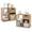 Natural, variant on Costway 1 PCS 3-Cube Bookcase Organizer with 2-tier Wooden Storage Shelf & Pull-out Drawer