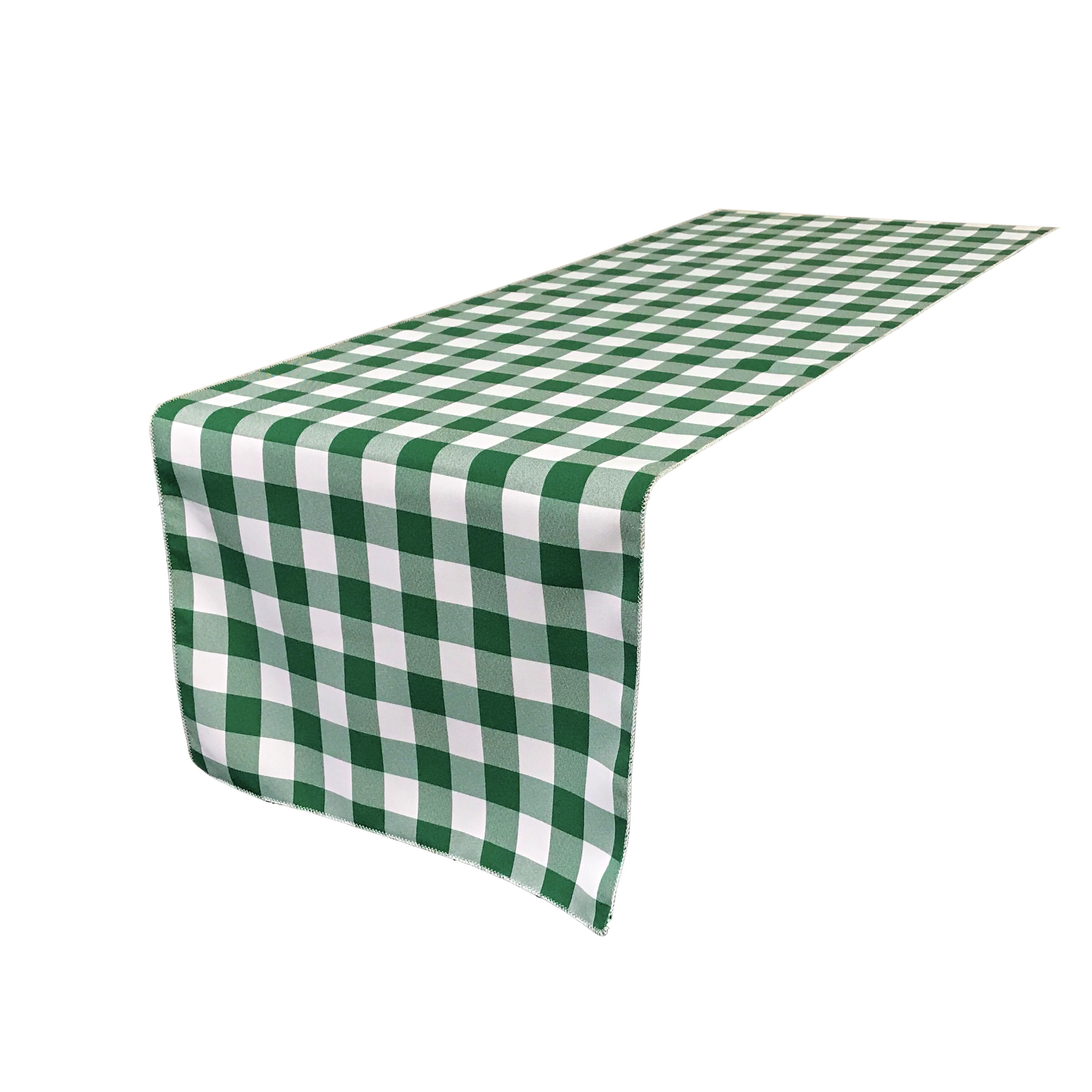 LA Linen Polyester Gingham Checkered 14 by 108-Inch Table Runner ...