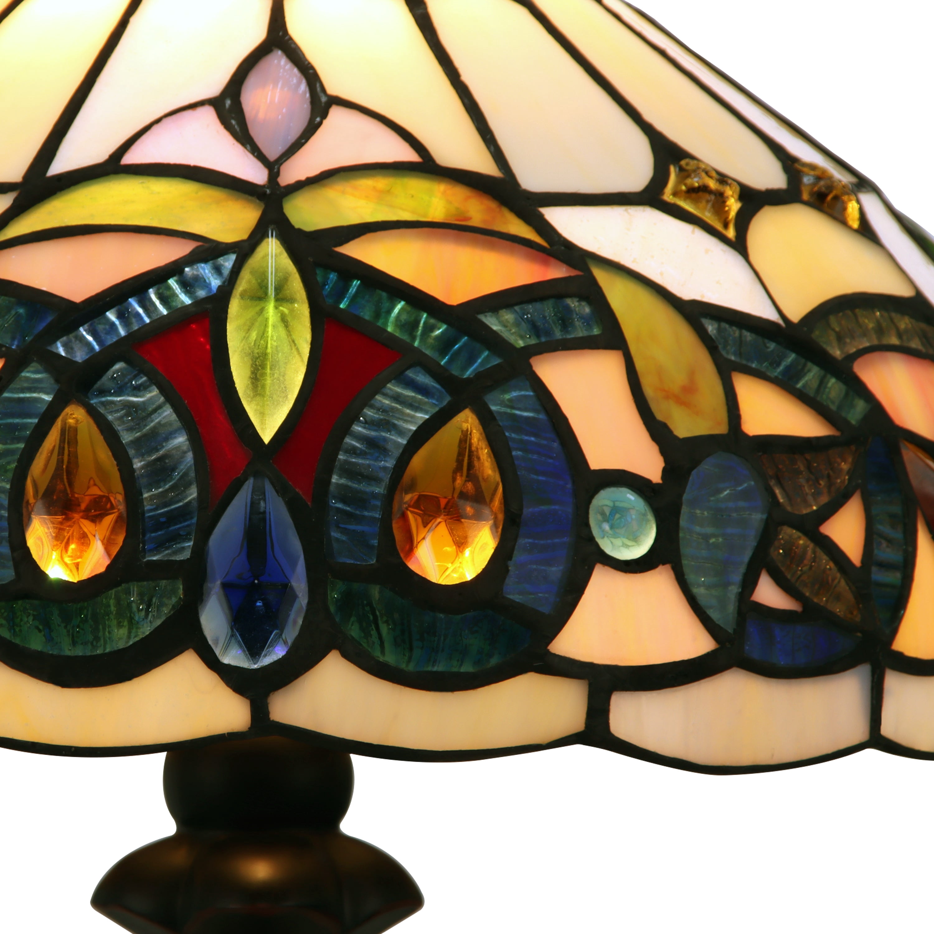Radiance Goods Tiffany-Style Victorian Dark Bronze 1 Light Table Lamp 12" Shade