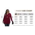 thumbnail image 6 of PINKSIR Women's Plus Size Henley Shirts Peplum V Neck Button Tunic Tops Casual Long Sleeve Blouse 1XL-4X, 6 of 7