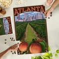 thumbnail image 2 of Lantern Press 1000 Piece Jigsaw Puzzle, Atlanta, Georgia, Peaches, 2 of 5