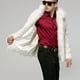 thumbnail image 5 of Hombres Sólido Casual Stand-up Collar Faux Cardigan Chaqueta de invierno de doble botonadura Abrigos Pompotops oipoqjl21448, 5 of 6