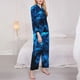 thumbnail image 3 of Balery Wolf Conjunto de Pijama con Estampado para Mujer, Conjunto de Dos Piezas con Manga Larga, Ropa de Dormir Suave con Bolsillos, Pijamas Cómodos-Medium, 3 of 7