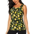 thumbnail image 2 of Picia Lemon Fruits Flowers Leaves Pattern Women's Workout Tank Top,Breathable Activewear,Slim Fit Athletic Top,Versatile Workout Moisture-wicking top-XX-Large, 2 of 9