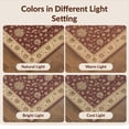 thumbnail image 7 of Design&I 9'x12' Washable Area Rug Beige Burgundy Floral Elegance Intricate Botanical Motif with Classic Border for Master Suite, Under Bed, Sleek Flatweave Pet Friendly, 7 of 7