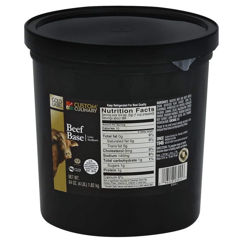 Gold Label 03442XGLDZ Base, Beef, Low Sodium, Gluten Free, No Msg Added, Paste