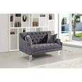 thumbnail image 7 of Meridian Furniture Roxy Velvet Loveseat in Sky Blue, 7 of 7