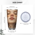 thumbnail image 4 of Fotbe Whimsical Flower Crown Maiden Pattern 20 oz Tumbler Stainless Steel Vacuum Insulated Coffee Ice Cup Double Wall Travel Flask Leak-proof Coffee Cup-Straw Three-piece Set, 4 of 8