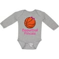 thumbnail image 3 of Inktastic Basketball Princess Girls Long Sleeve Baby Bodysuit, 3 of 5