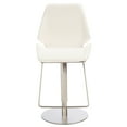 thumbnail image 3 of SAFAVIEH Pierro Gas Lift Bar Stool, White/Brushed Nickle (19 in. W x 22 in. D x 35/45 in. H), 3 of 7