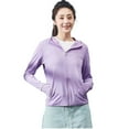 thumbnail image 4 of Qarigey Abrigo Ropa de protección solar Sudadera con capucha Protector solar Chaqueta elástica para exteriores Ropa deportiva Prendas para la parte del cuerpo Púrpura XXL, 4 of 6