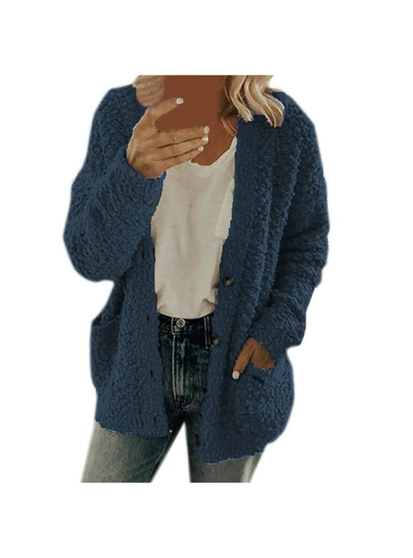 Plus Size Navajo Fleece Lined Hooded Cardigan main image 0