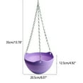 thumbnail image 3 of Hariumiu Garden 8" Wide Hanging Flower Pot with Chain, Balcony Plastic Plant Pot, Indoor Outdoor Balconies Flower Pot for Flowers, Cactus, Succulents, Vegetable, 3 of 11
