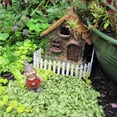thumbnail image 3 of 2" Miniature White Wood Picket Fence Fairy Garden Supply Outdoor Dollhouse Accessory, 3 of 3