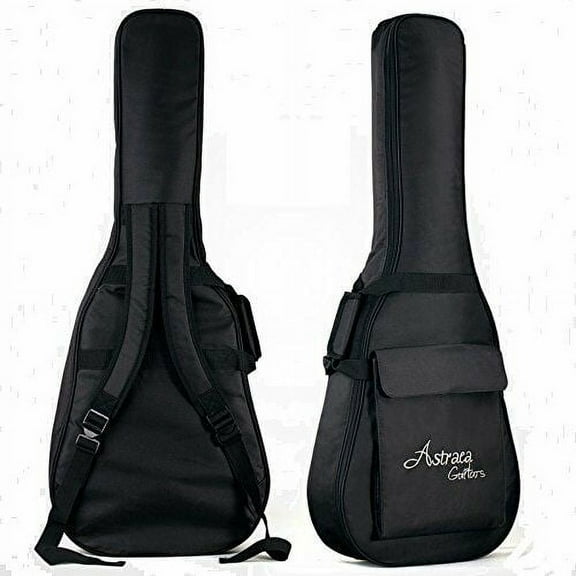 SHANNA 40 41 Inch Acoustic Guitar Bag Waterproof Thicken Padded Bag Advanced Guitar Case with Double Strap and Outer Pockets (Black)