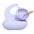 thumbnail image 2 of daintyBABY Silicone Bowl and Spoon Set- Purple, 2 of 3