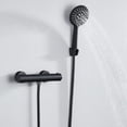 thumbnail image 3 of Shower System Kit High Pressure Shower Head and Handheld Shower  Matte Black Brass Valve Dual Shower Head Hose, 3 of 10