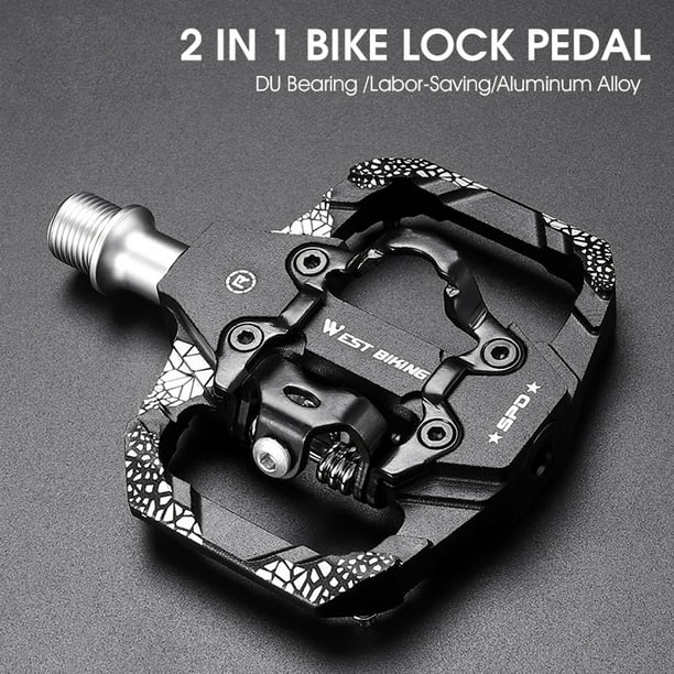 WEST BIKING MTB Bike Pedals Dual Platform SPD Clipless Pedals