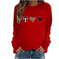 thumbnail image 2 of Amzcrzy Sweat-Shirt pour Femmes Mode Imprimé Col Rond Chandail Manches Longues Blouse Confortable Chandail en Molleton Saint-Valentin Chandails en Molleton pour Femmes Manches Longues Chemises pour Femmes Chandail Chandail en Molleton S, 2 of 4