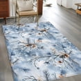 thumbnail image 2 of 3'x5' Area Rugs, Blue Winter Botanical Indoor Outdoor Area Rug for Living Room Bedroom, Pine Cone Leaves Farmhouse Washable Bathroom Rugs Kitchen Floor Carpet Mats Home Decor Aesthetic, 2 of 8