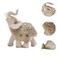 thumbnail image 6 of TISHITA Animal Sculpture Elephant Statue Gift Crafts Collection Resin Figurine Ornament for Indoor Bookshelf Fireplace Office Hallway B, 6 of 8