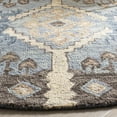 thumbnail image 3 of SAFAVIEH Aspen Noweel Geometric Wool Area Rug, Light Blue/Cream, 7' x 7' Round, 3 of 7