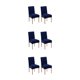thumbnail image 5 of Juego de 2 fundas para sillas de comedor Injueey ajustadas textura de gama alta azul marino 2 piezas, 5 of 6