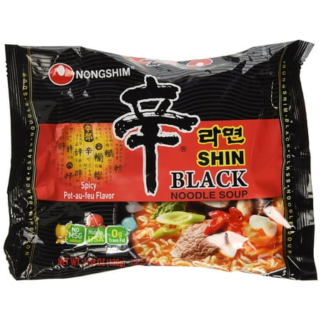 Nongshim Shin Ramyun BLACK - 4.58 Oz 4 Packs (Made in USA)